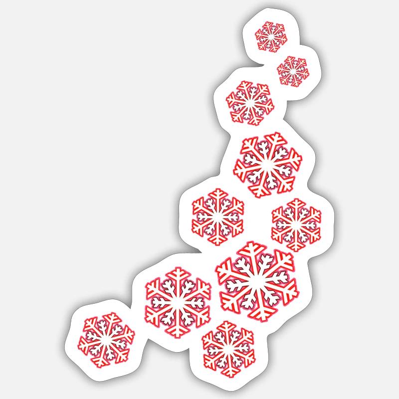 Schneeflocken Sticker Größe S (10 x 10 cm)