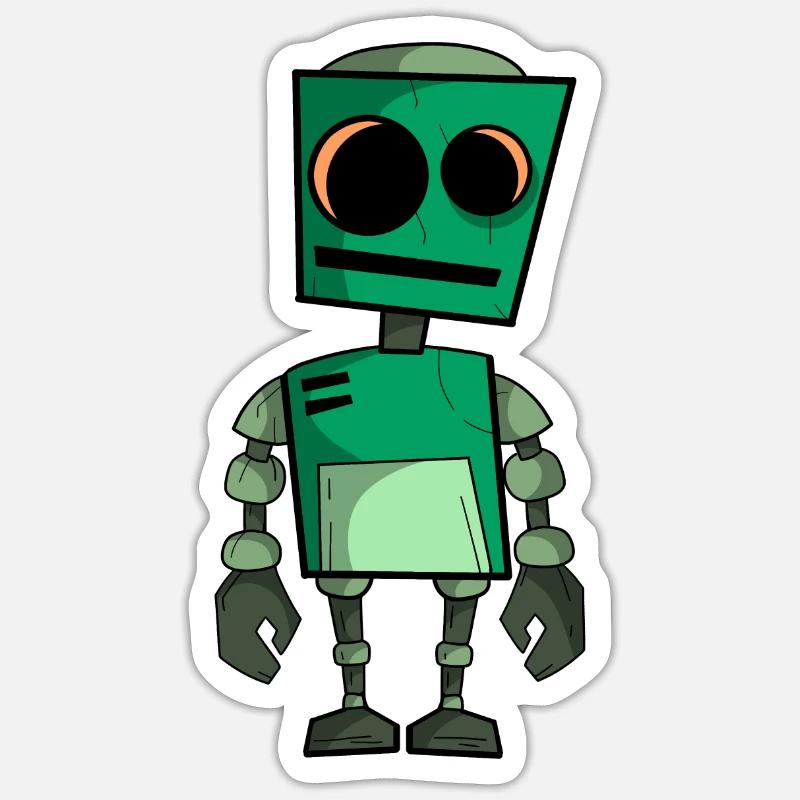 Robot Tinkerer Gift - Sticker size S (10 x 10 cm) - white matte