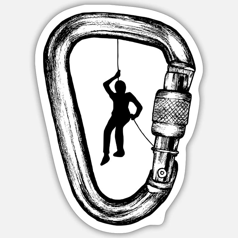 climber - Sticker size S (10 x 10 cm) - white matte