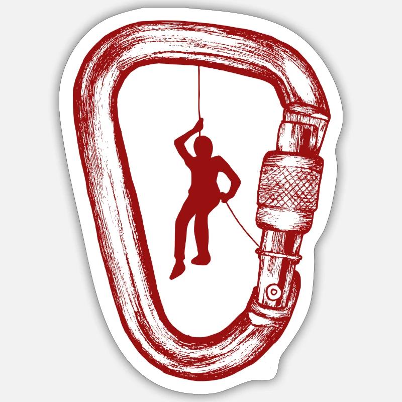 climber - Sticker size S (10 x 10 cm) - white matte