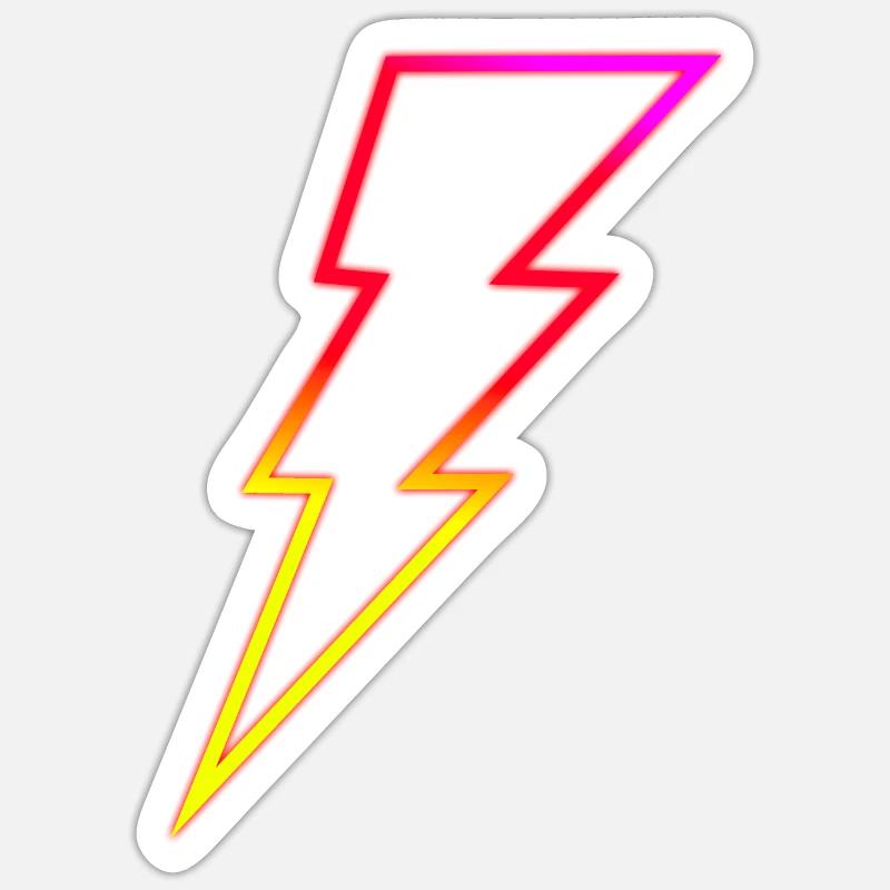 Lightning - Sticker size S (10 x 10 cm) - white matte