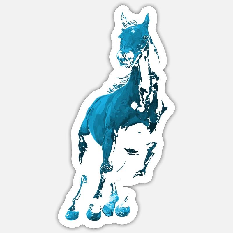 Pferd - Sticker Größe S (10 x 10 cm) - Mattweiß