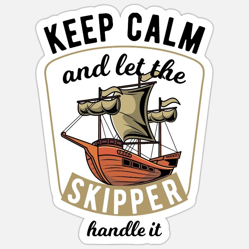Keep Calm Sailing - Sticker Größe S (10 x 10 cm) - Mattweiß