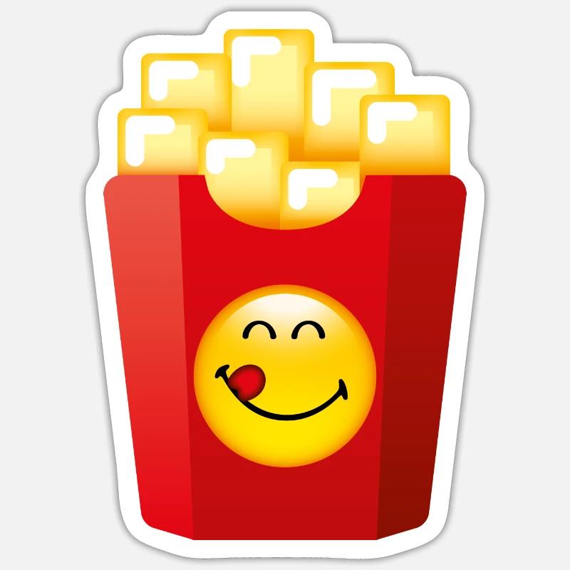 Smiley Chips - Sticker size S (10 x 10 cm) - white matte