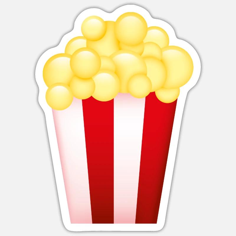 Smiley Popcorn Sticker taille S (10 x 10 cm)
