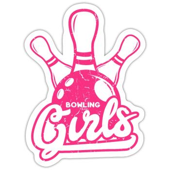 Bowling Girls - Sticker Größe S (10 x 10 cm) - Mattweiß - Vorne