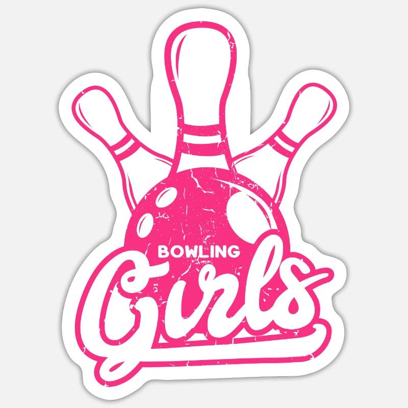 Bowling Girls - Sticker size S (10 x 10 cm) - white matte
