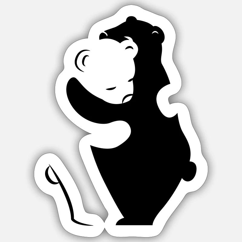 Bears Hugging Sticker size S (10 x 10 cm)