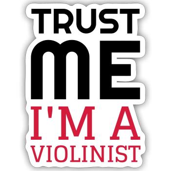 Violin - Geige - Music - Violon - Musique - Sticker size S (10 x 10 cm) - white matte - Front