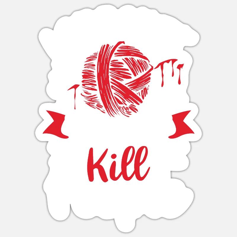 Häkeln Häkelnadel Garn Häkeltechnik Geschenk Sticker Größe S (10 x 10 cm)