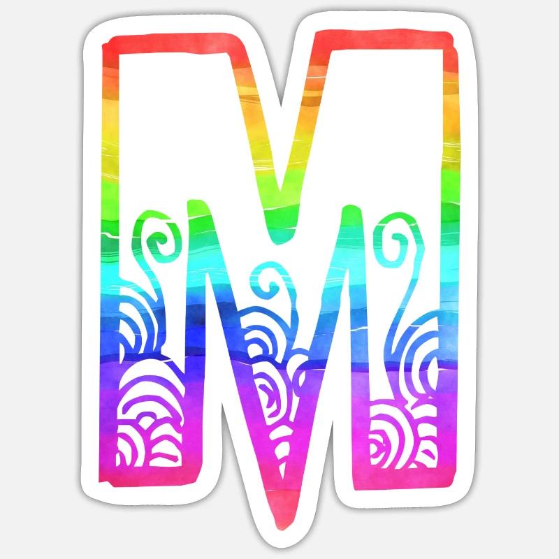 rainbow m - Sticker size S (10 x 10 cm) - white matte