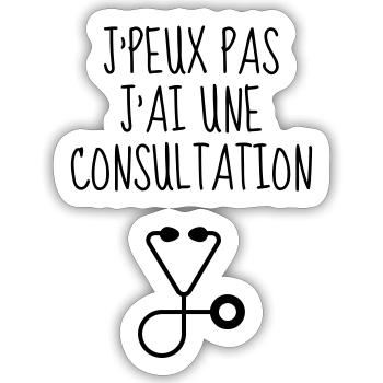 Doctor Arzt Médecin Docteur Medecine Life - Sticker size S (10 x 10 cm) - white matte - Front