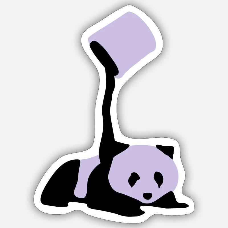 Baby Panda - Sticker Größe S (10 x 10 cm) - Mattweiß