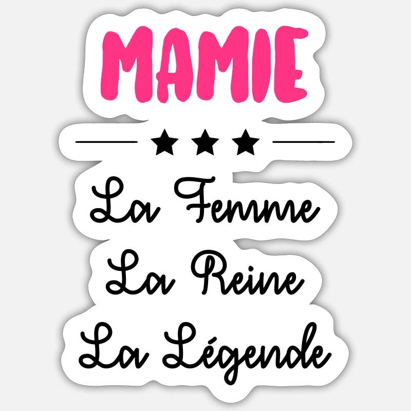 Großmütter / Oma / Mami / Großmutter / Mamy - Sticker Größe S (10 x 10 cm) - Mattweiß
