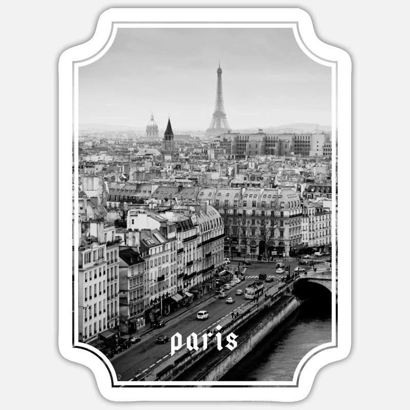 Paris - Sticker taille S (10 x 10 cm) - blanc mat
