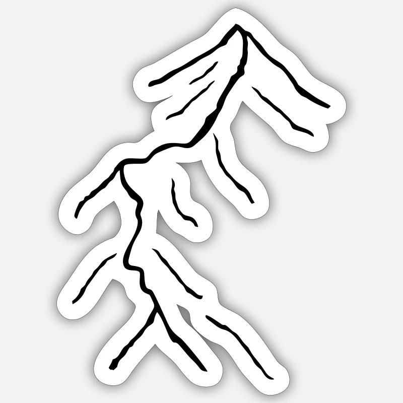 Mountain, Mountain ridge Sticker taille S (10 x 10 cm)