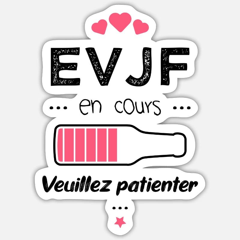 EVJF in progress - Sticker size S (10 x 10 cm) - white matte