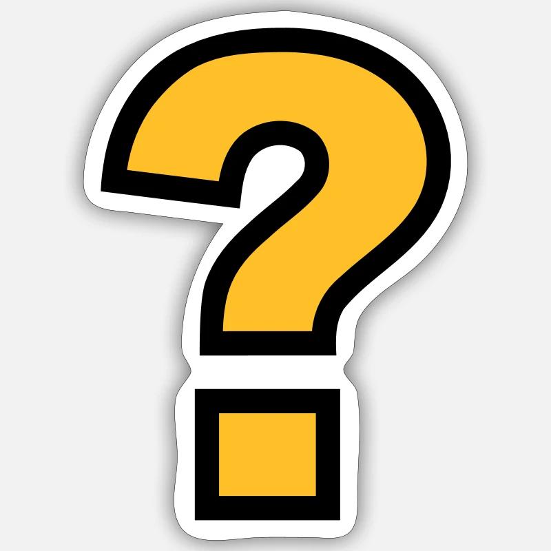 point d'interrogation Sticker taille S (10 x 10 cm)