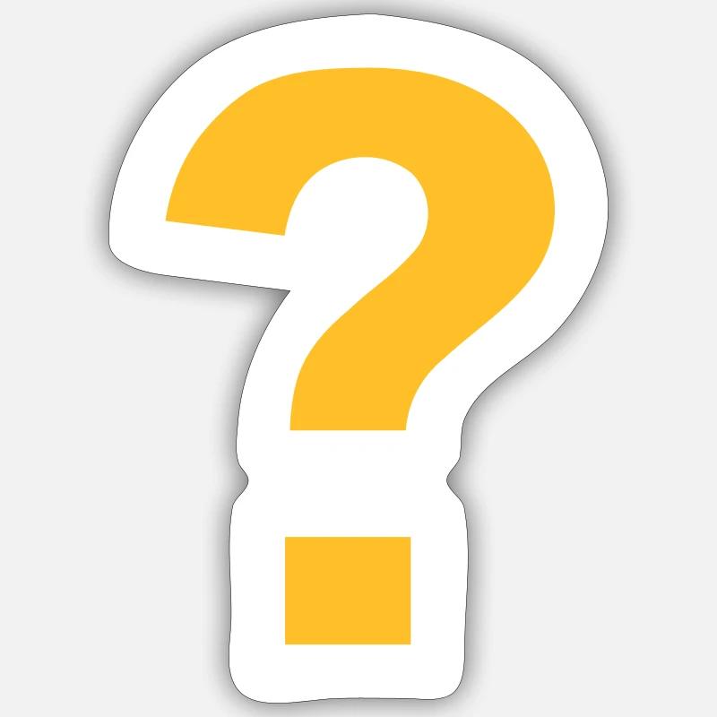 Question mark Sticker size S (10 x 10 cm)