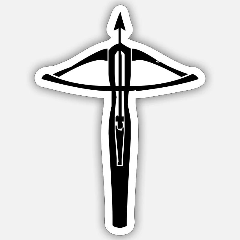 Crossbow - Sticker size S (10 x 10 cm) - white matte