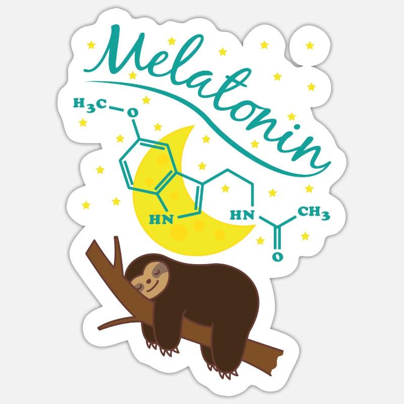 Sweet sleeping sloth with melatonin formula Sticker size S (10 x 10 cm)