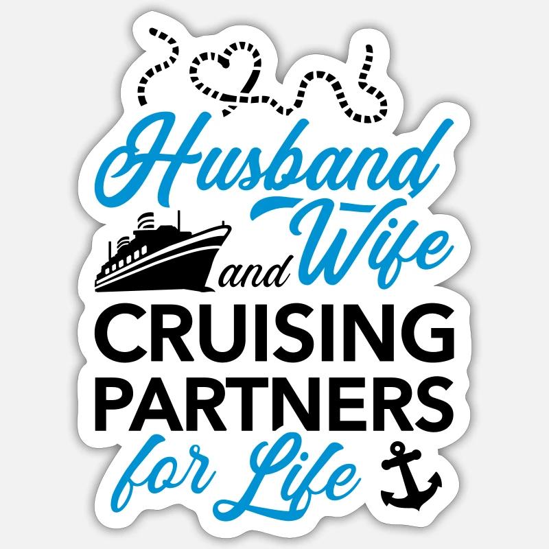 Croisière - Sticker taille S (10 x 10 cm) - blanc mat