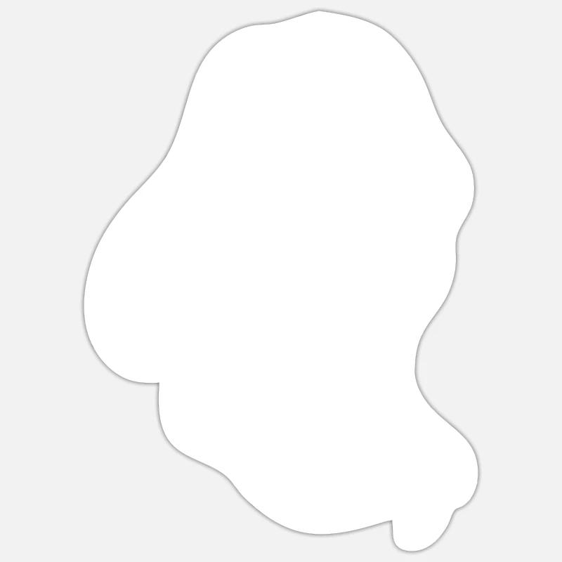 Mutter Kind Silhouette - Sticker Größe S (10 x 10 cm) - Mattweiß