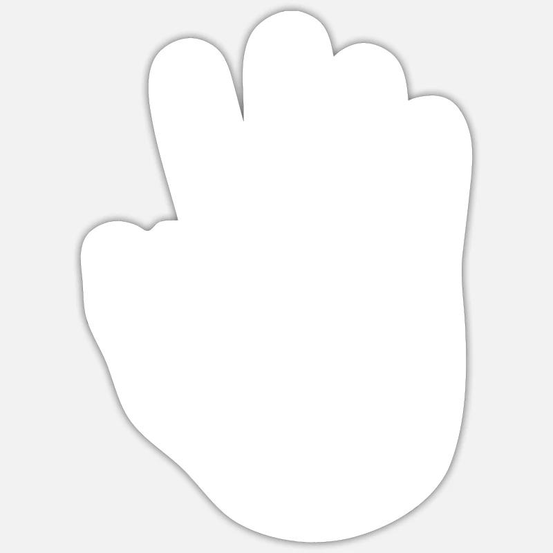 Sprich zur Hand - Sticker Größe S (10 x 10 cm) - Mattweiß