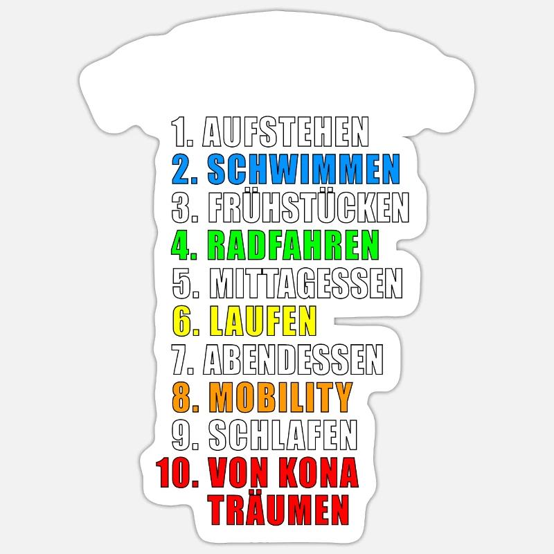 DER PERFEKTE TAG GESCHENK TRIATHLON TRIATHLET TRI Sticker Größe S (10 x 10 cm)