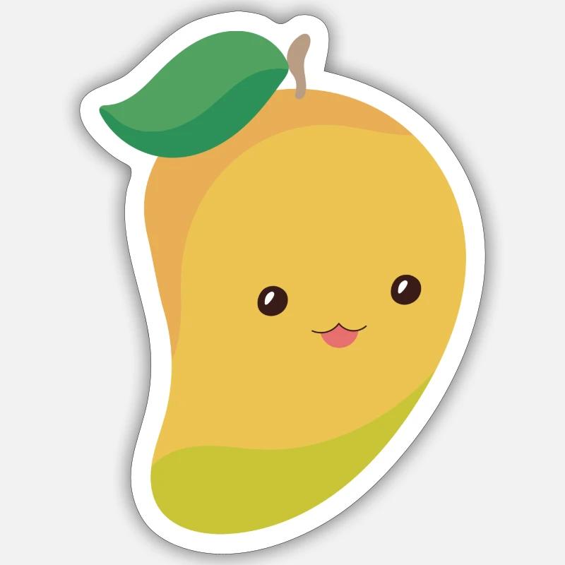 mango - Sticker size S (10 x 10 cm) - white matte