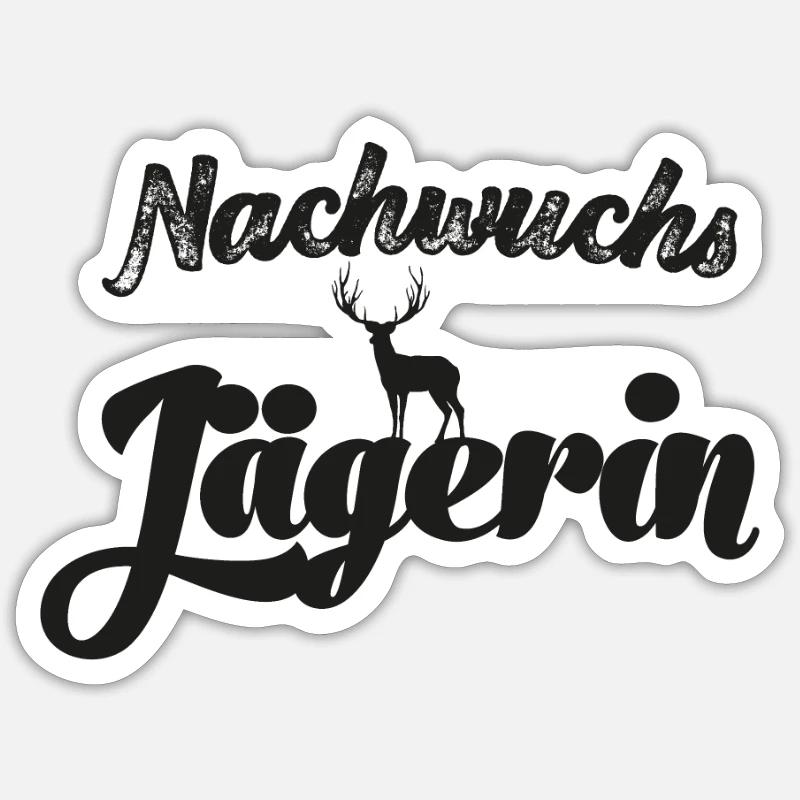 Jäger Mädchen Nachwuchsjägerin Jagd Papa Jäger Sticker Größe S (10 x 10 cm)