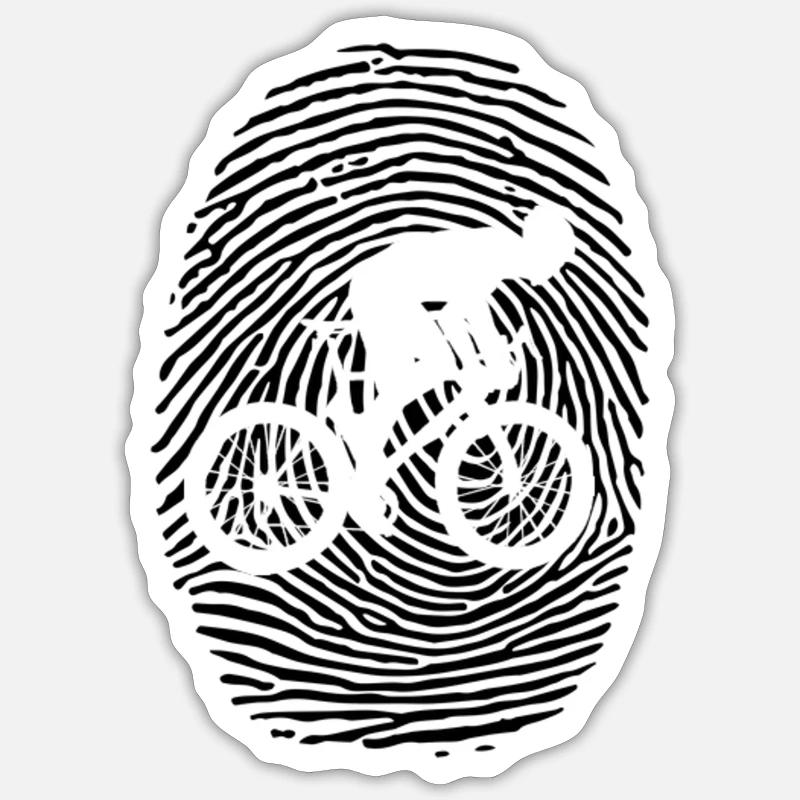 Radfahrer - Sticker Größe S (10 x 10 cm) - Mattweiß