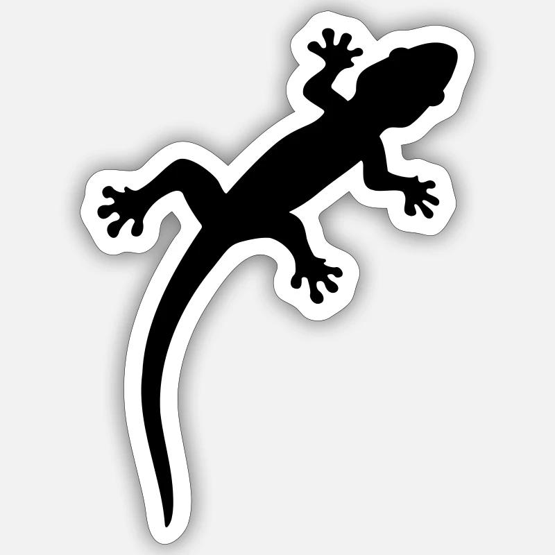 Lézard - image SVG - Sticker taille S (10 x 10 cm) - blanc mat