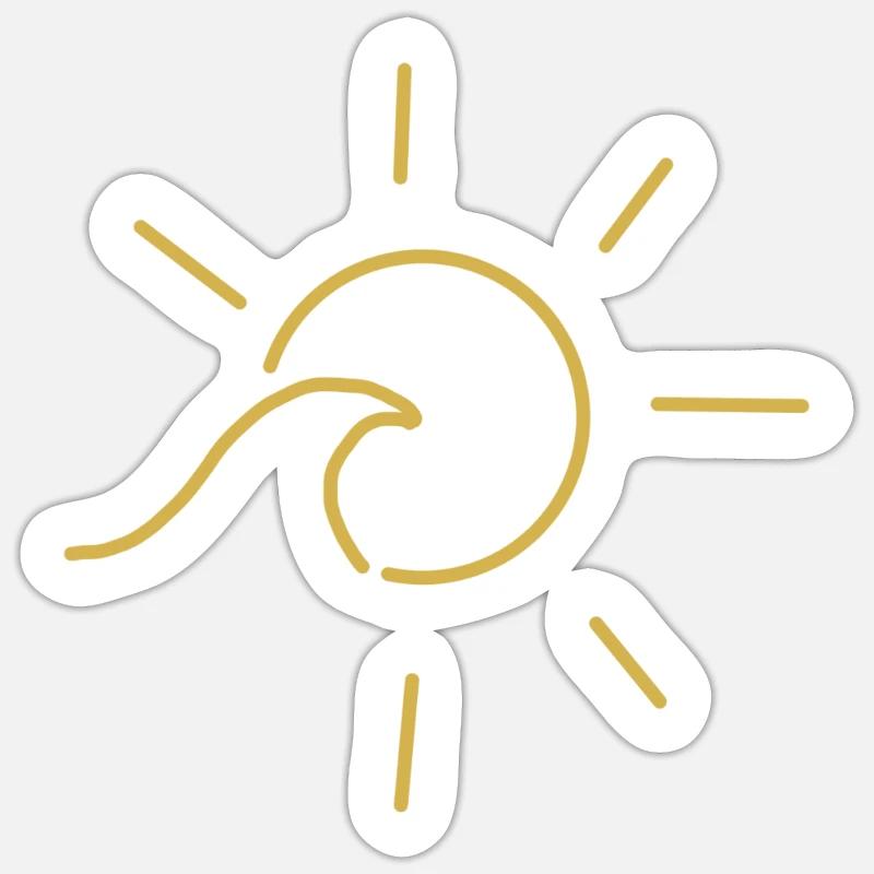 Sun wave Sticker size S (10 x 10 cm)