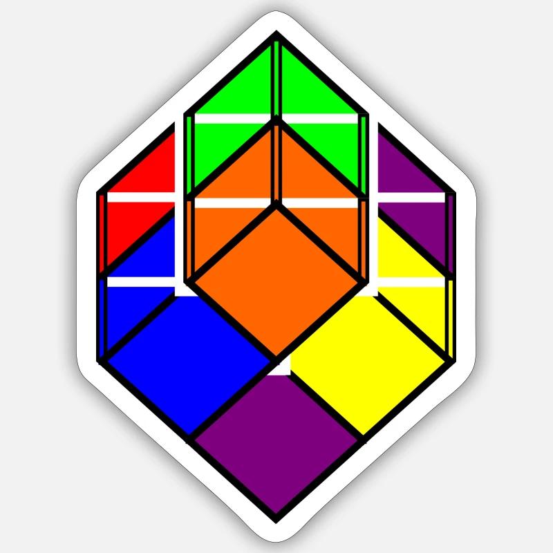 MagicCube - Sticker size S (10 x 10 cm) - white matte