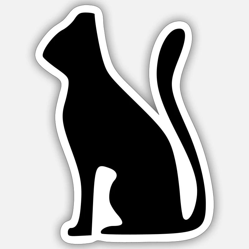 CAT - Sticker size S (10 x 10 cm) - white matte
