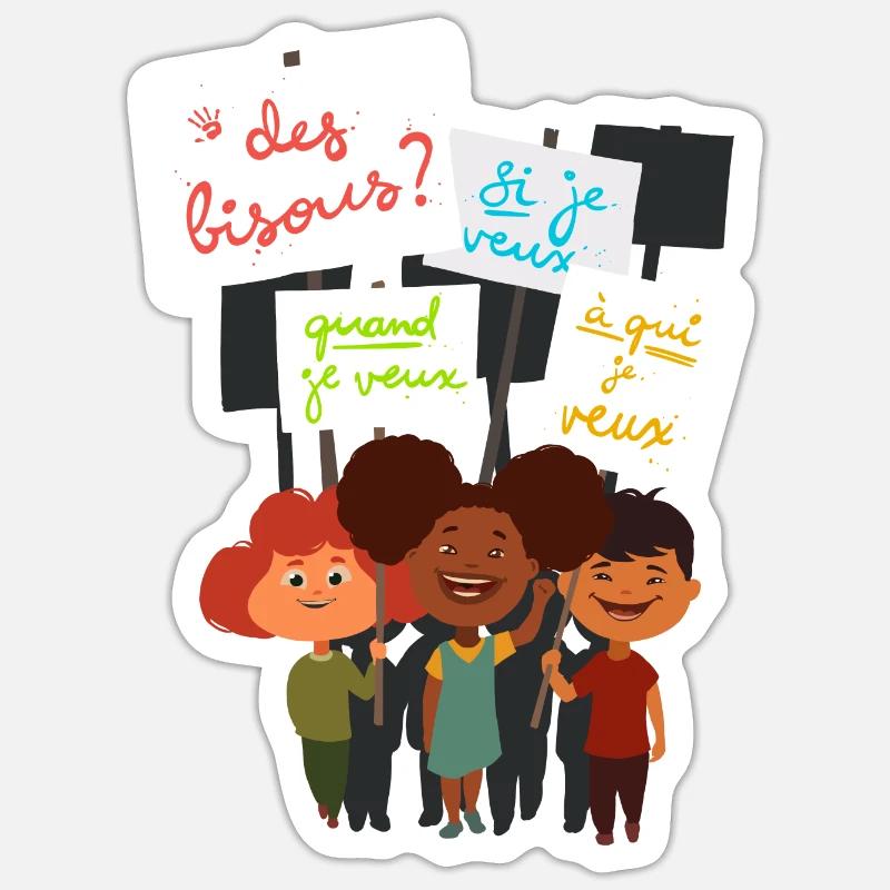Nachweis der Einwilligung bei Kindern Sticker Größe S (10 x 10 cm)