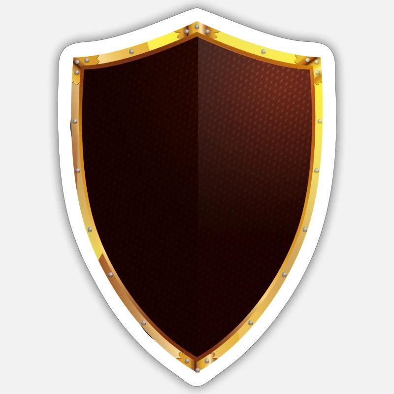 Bouclier - Sticker taille S (10 x 10 cm) - blanc mat