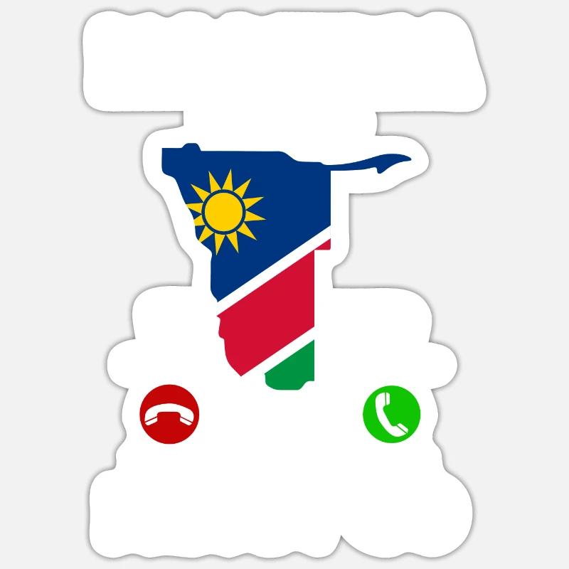 Namibia - Sticker Größe S (10 x 10 cm) - Mattweiß