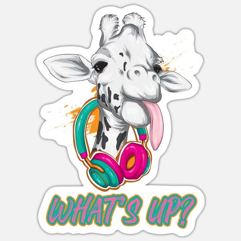 Giraffe - Sticker size S (10 x 10 cm) - white matte
