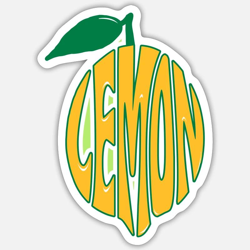 Citron citron - Sticker taille S (10 x 10 cm) - blanc mat