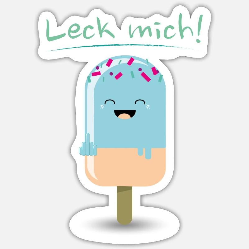 Leck mich Eis Sticker Größe S (10 x 10 cm)