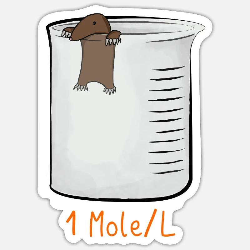 1 Mole per Liter Sticker Größe S (10 x 10 cm)