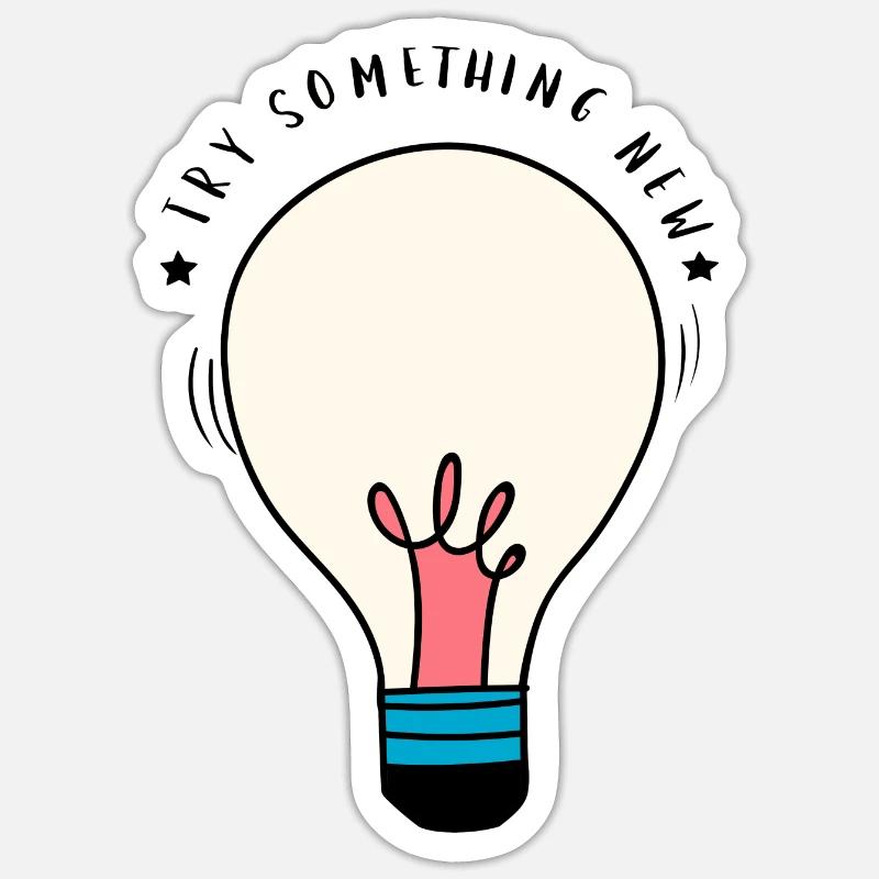 Lampe - Sticker taille S (10 x 10 cm) - blanc mat