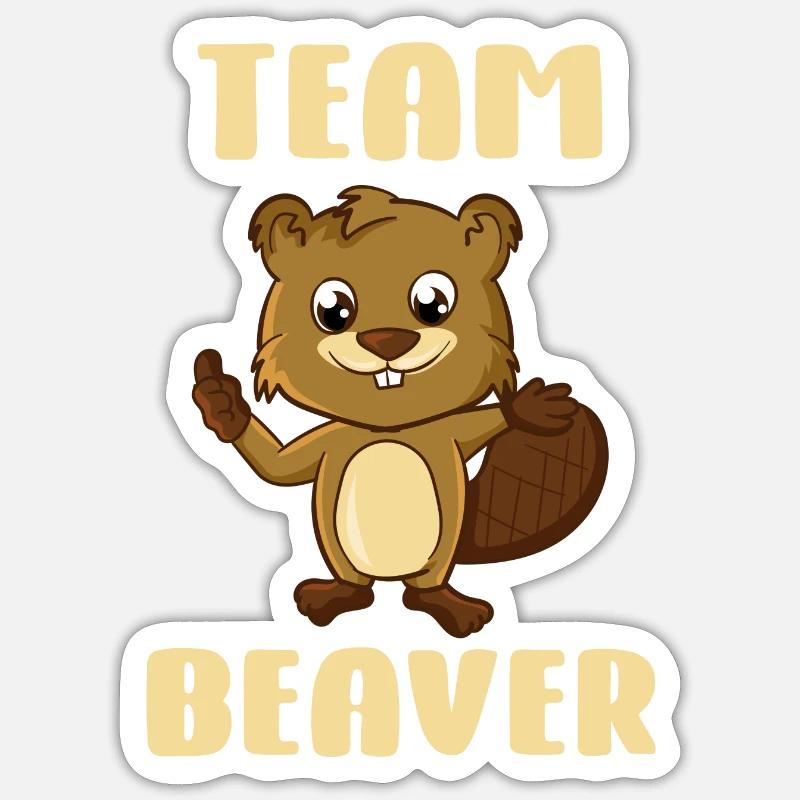 Team Biber Sticker taille S (10 x 10 cm)