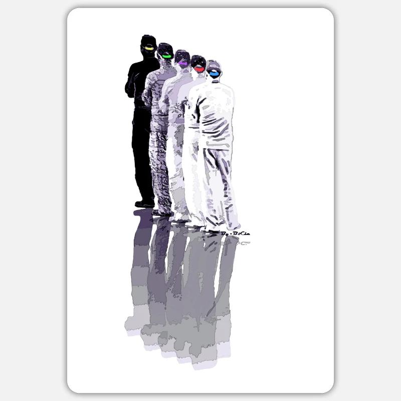 Back man Sticker size S (10 x 10 cm)