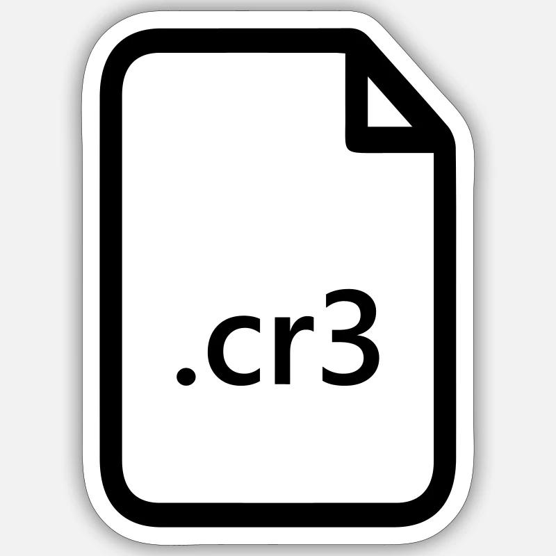 .cr3 - Sticker taille S (10 x 10 cm) - blanc mat