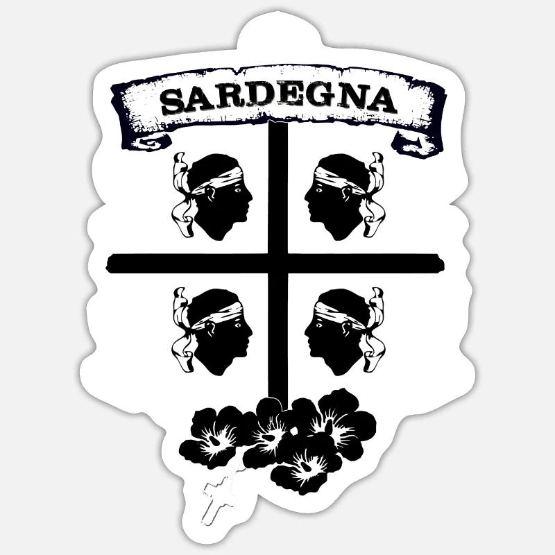 Sardegna - Sticker size S (10 x 10 cm) - white matte