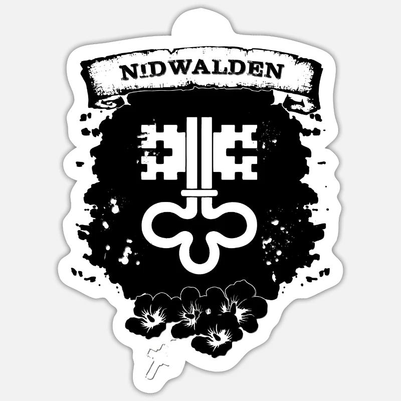 Nidwalden - Sticker Größe S (10 x 10 cm) - Mattweiß
