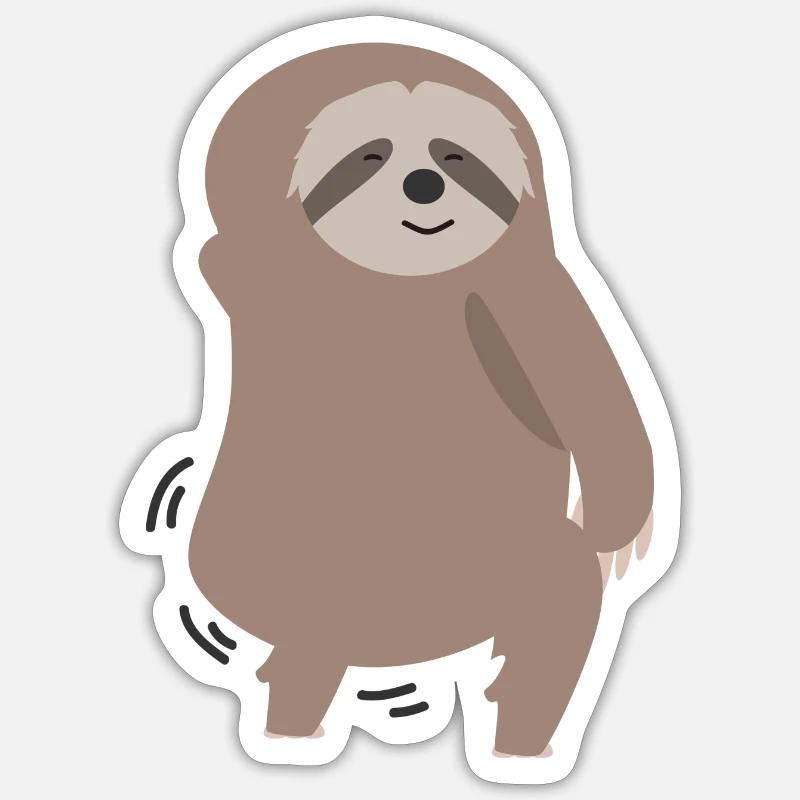 Faultier Sticker Größe S (10 x 10 cm)